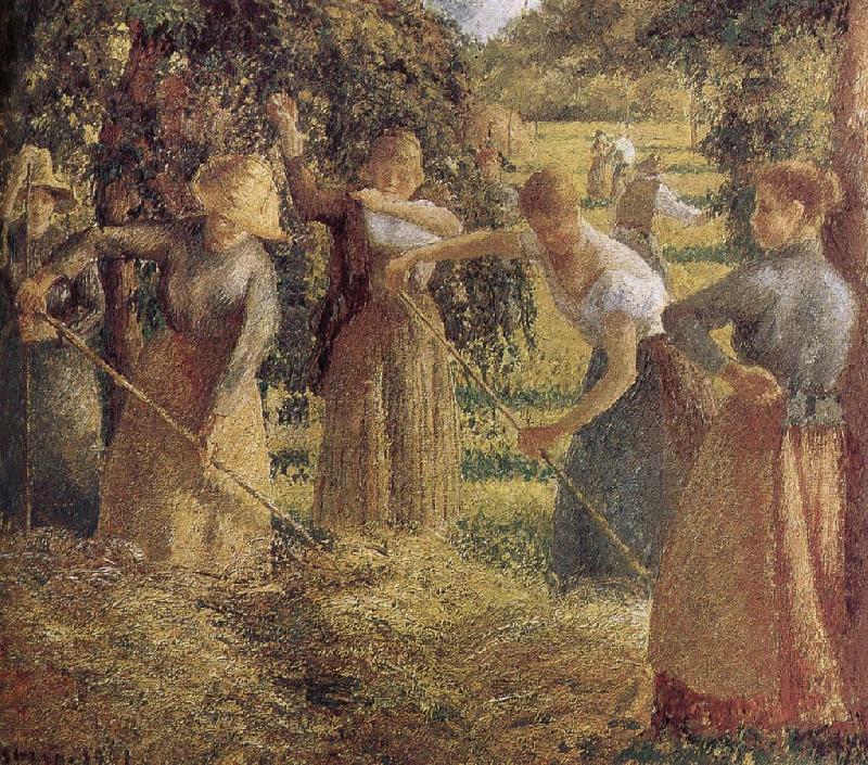 Camille Pissarro to collect the hay farmer